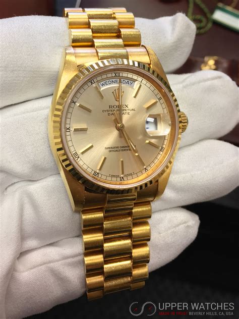 day date gold rolex|solid gold Rolex Day-Date.